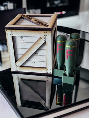 F-Bomb Wooden Crate with 'F' Bombs - Humorous Desk Decor Gag Gift - image3